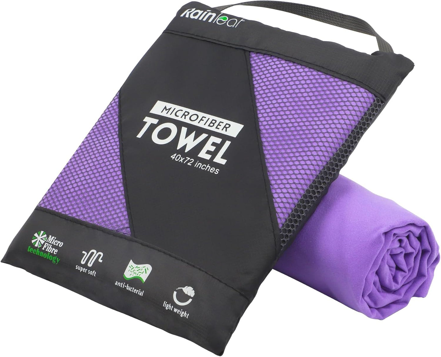 Microfiber Towel Perfect Travel & Gym & Camping Towel. Quick Dry - Super Absorbent - Ultra Compact - Lightweight. Suitable for Trip, Beach, Shower, Backpacking, Pool