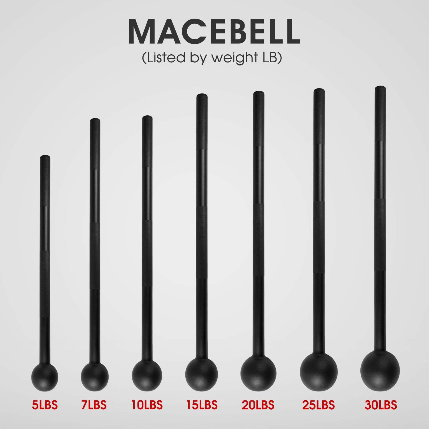 Steel Mace Bell - Versatile Strength Training Tool for Full Body Workouts, Rehabilitation, and Flexibility - Available in 5 to 30 Lbs for Men and Women