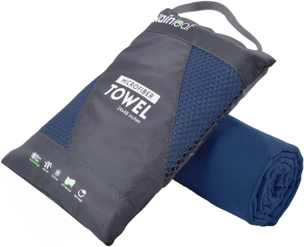 Microfiber Towel Perfect Travel & Gym & Camping Towel. Quick Dry - Super Absorbent - Ultra Compact - Lightweight. Suitable for Trip, Beach, Shower, Backpacking, Pool