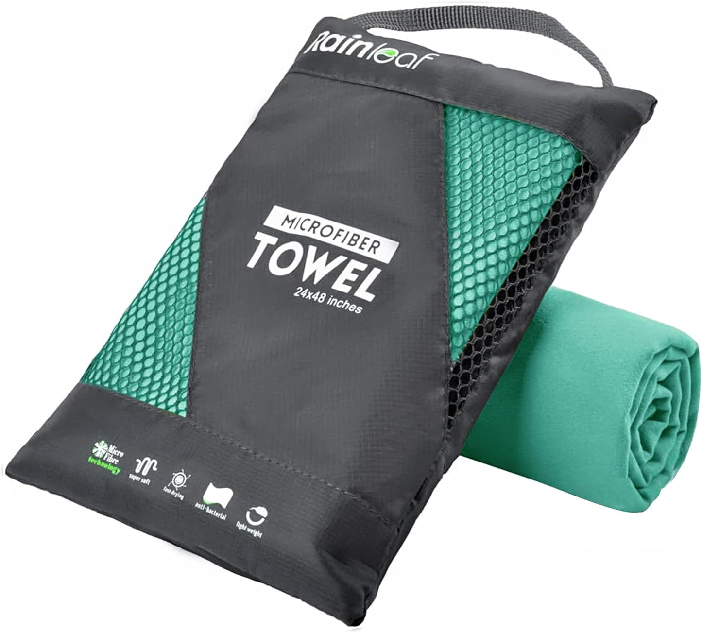 Microfiber Towel Perfect Travel & Gym & Camping Towel. Quick Dry - Super Absorbent - Ultra Compact - Lightweight. Suitable for Trip, Beach, Shower, Backpacking, Pool