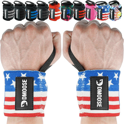 Wrist Wraps for Weightlifting 18" - Heavy Duty Gym Wrap with Hand Thumb Loop for Support & Pain Relief, USPA Approved Powerlifting, Weight Lifting Wrist Straps for Men & Women Work Out