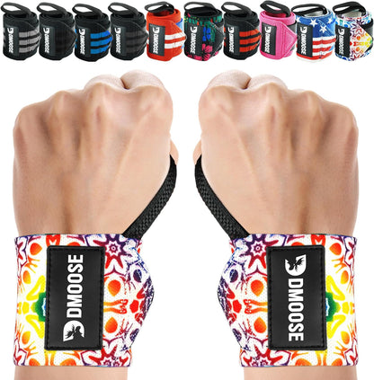 Wrist Wraps for Weightlifting 18" - Heavy Duty Gym Wrap with Hand Thumb Loop for Support & Pain Relief, USPA Approved Powerlifting, Weight Lifting Wrist Straps for Men & Women Work Out